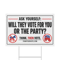 Ask Yourself - Plastic Yard Sign